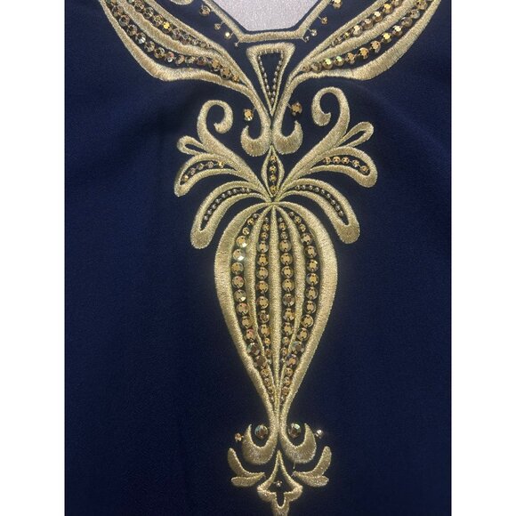 LILLY PULITZER Owen Trapeze Dress Navy Embellished Small - Picture 6 of 7